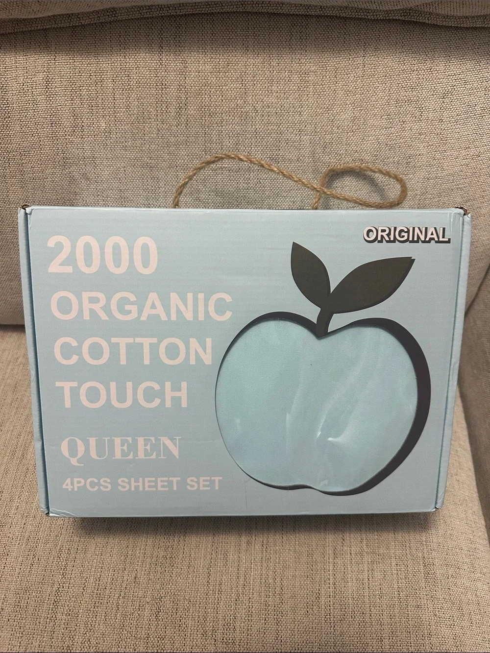 2000 Organic Cotton Touch Queen Sheet Set — Light Blue